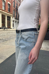 Faux Leather Buckle Belt