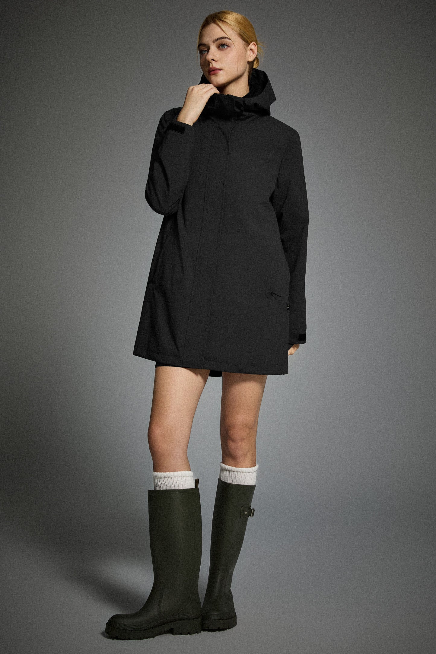 Mid-Length Waterproof Trench Jacket