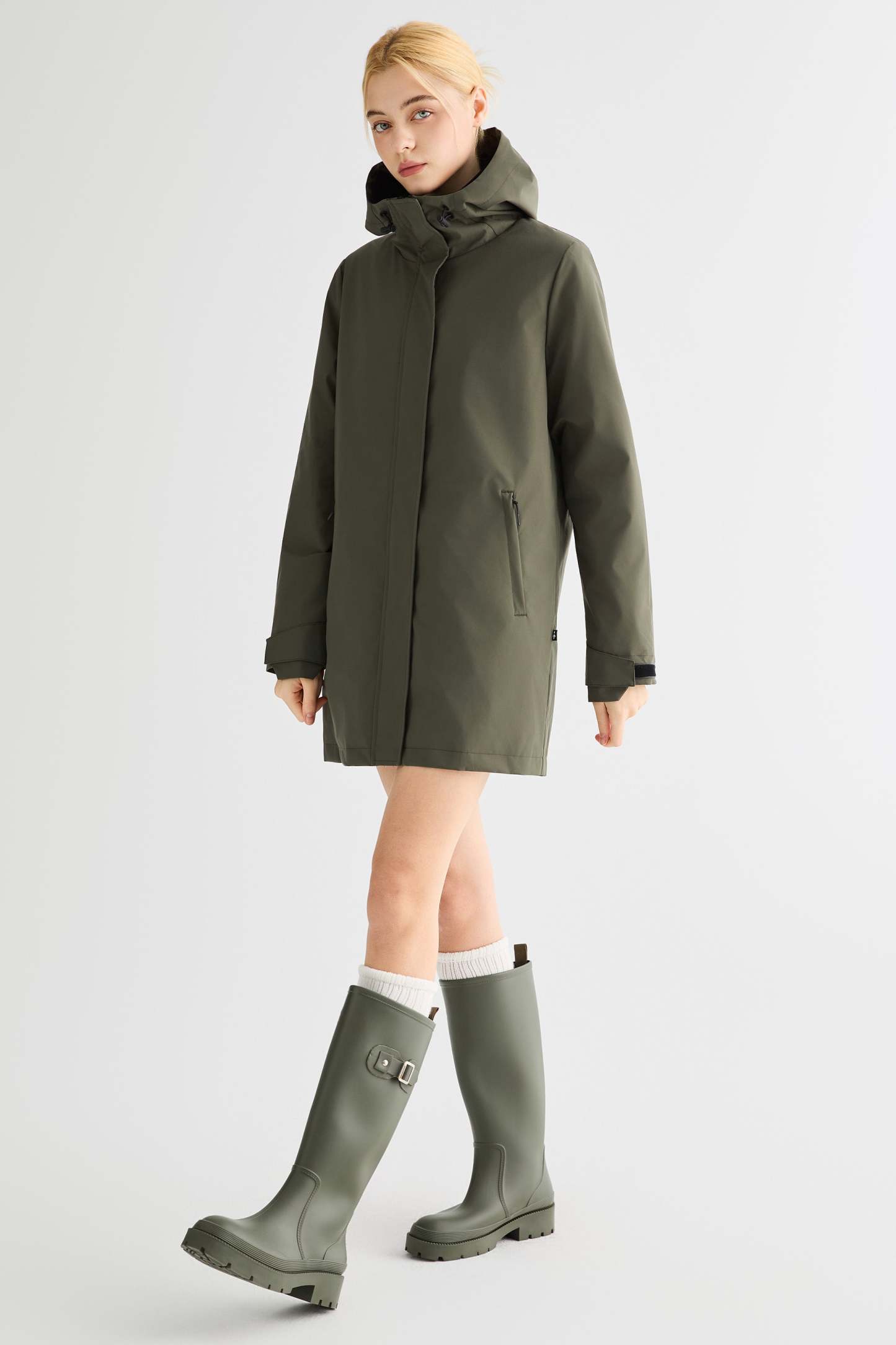 Mid-Length Waterproof Trench Jacket