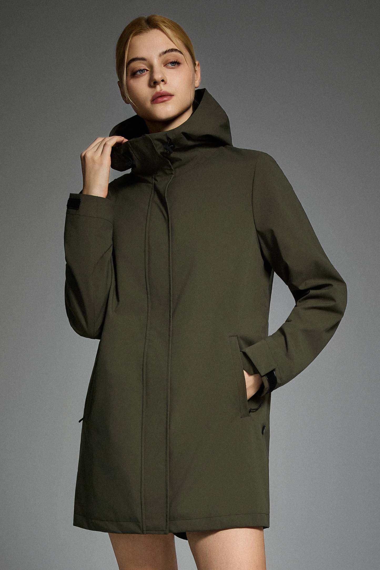 Mid-Length Waterproof Trench Jacket