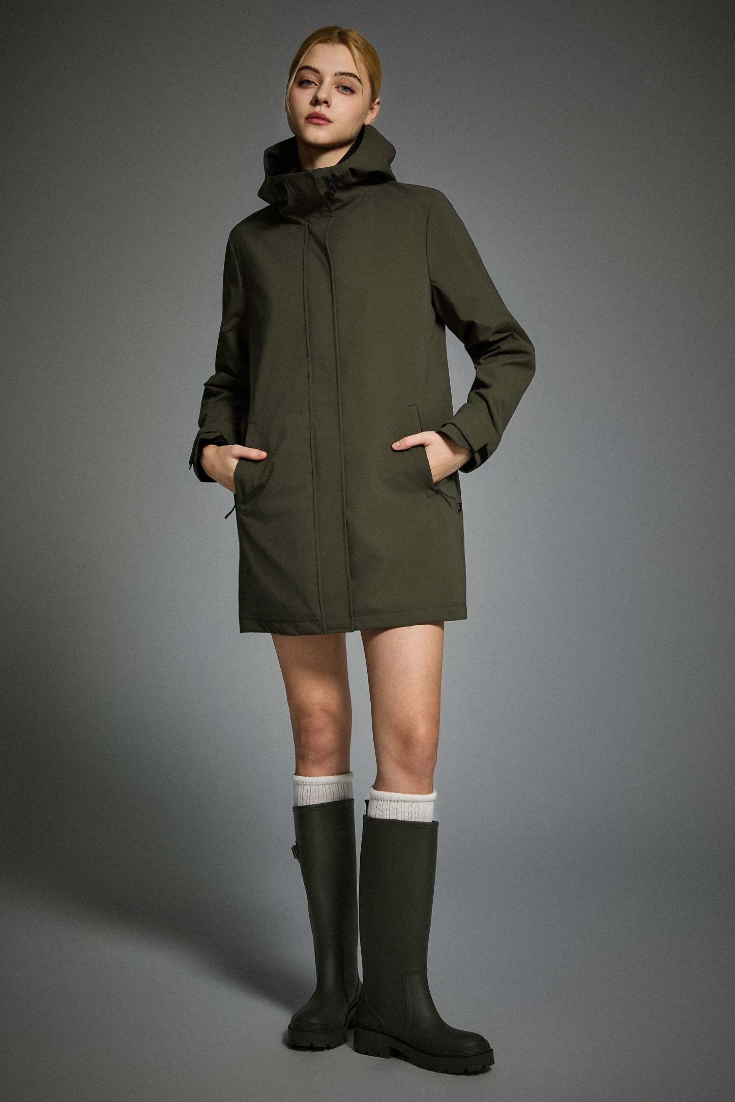 Mid-Length Waterproof Trench Jacket