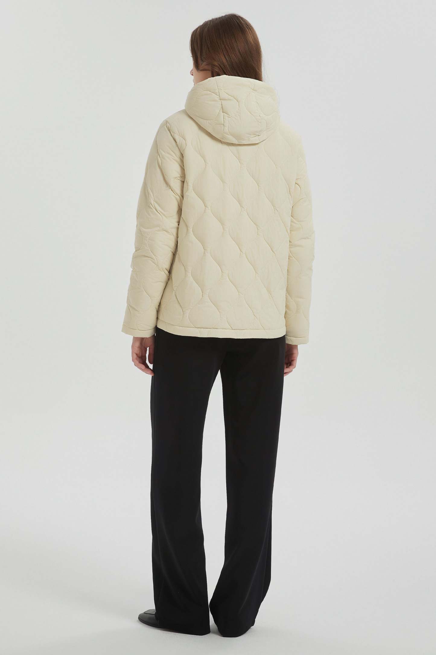 Quilted Down Jacket Lightweight Hooded