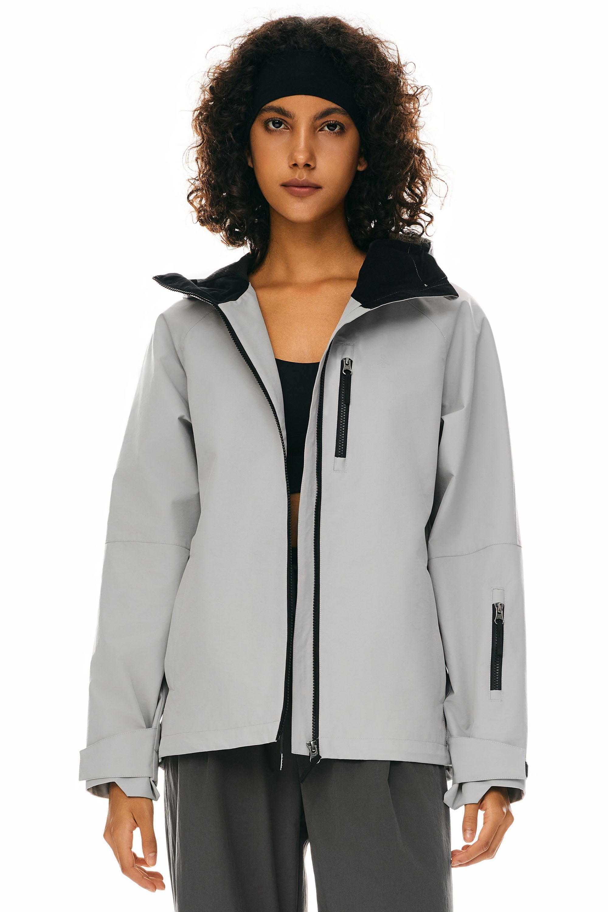 Zip Up Rain Jacket Lightweight Hooded Windbreaker