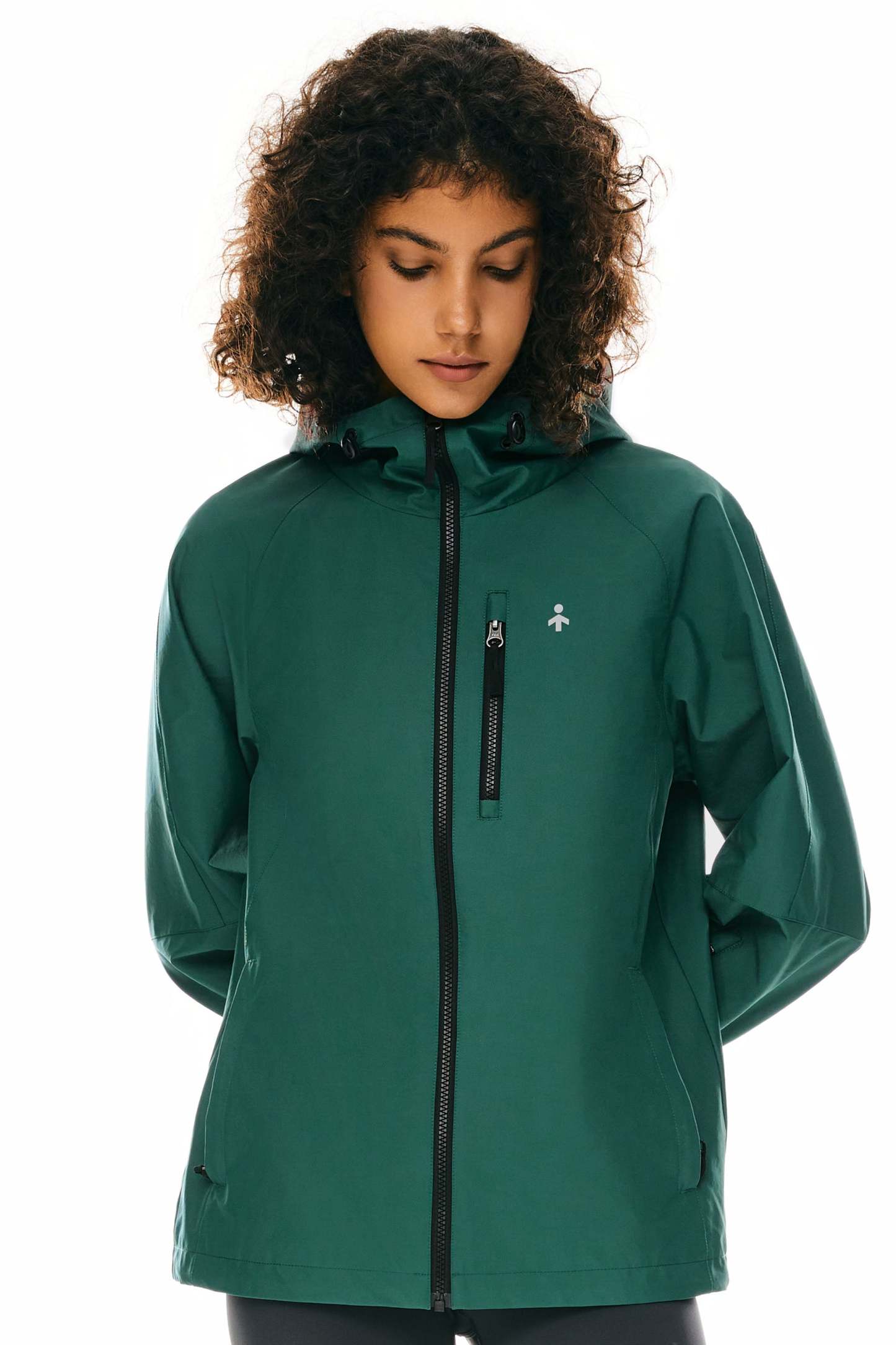 Zip Up Rain Jacket Lightweight Hooded Windbreaker