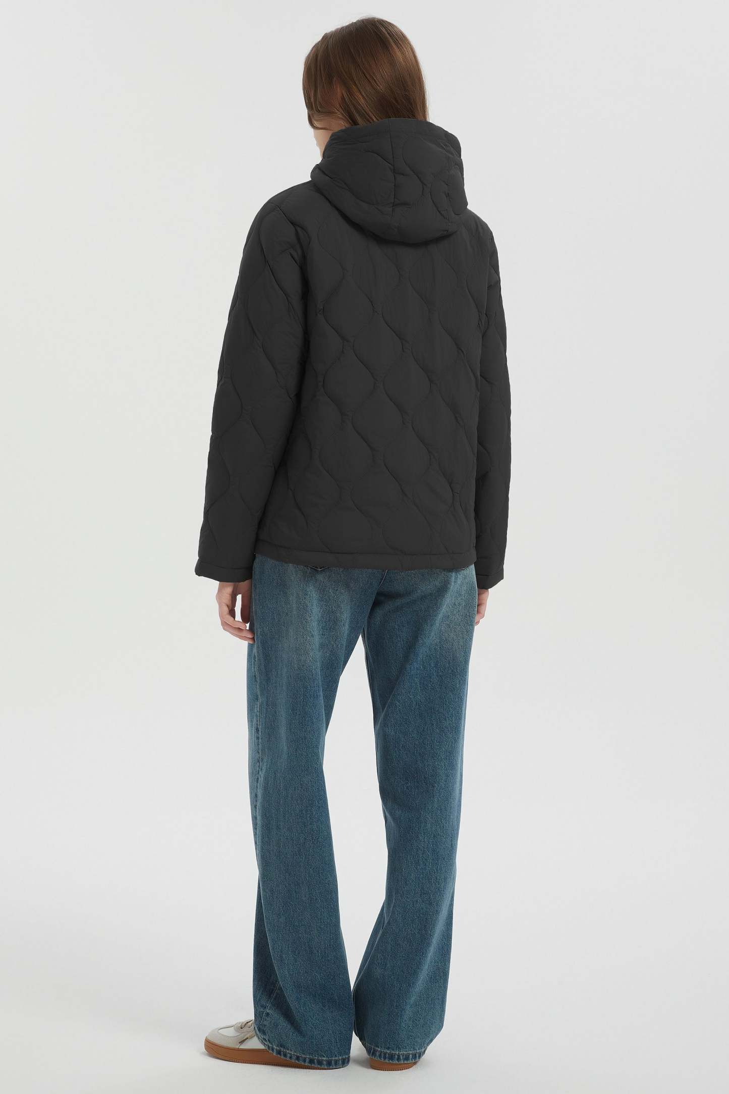 Quilted Down Jacket Lightweight Hooded