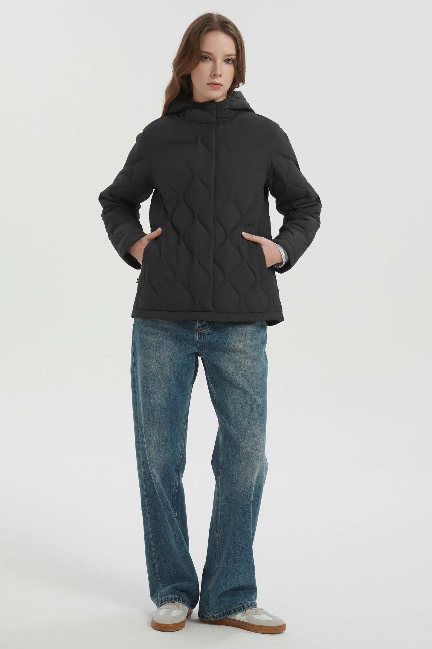 Quilted Down Jacket Lightweight Hooded
