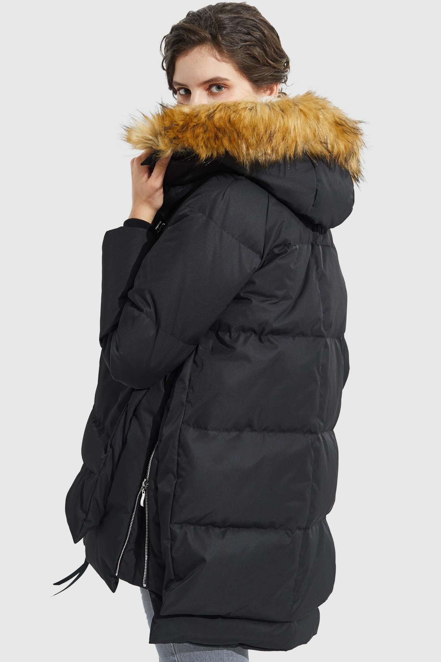 092 Universe® Thickened Down Jacket with Faux Fur Hood