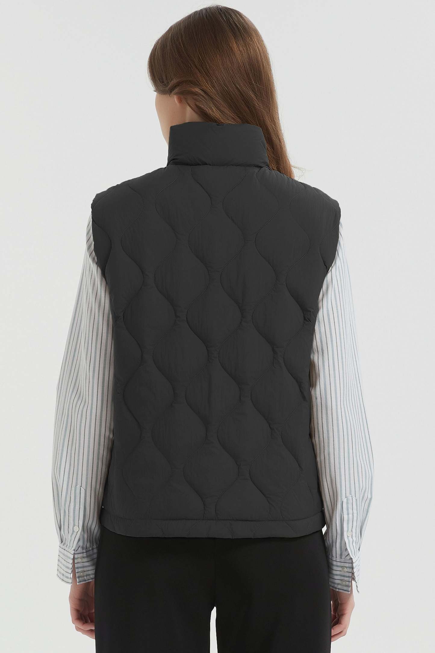 Cropped Down Puffer Vest Zip Up Lightweight