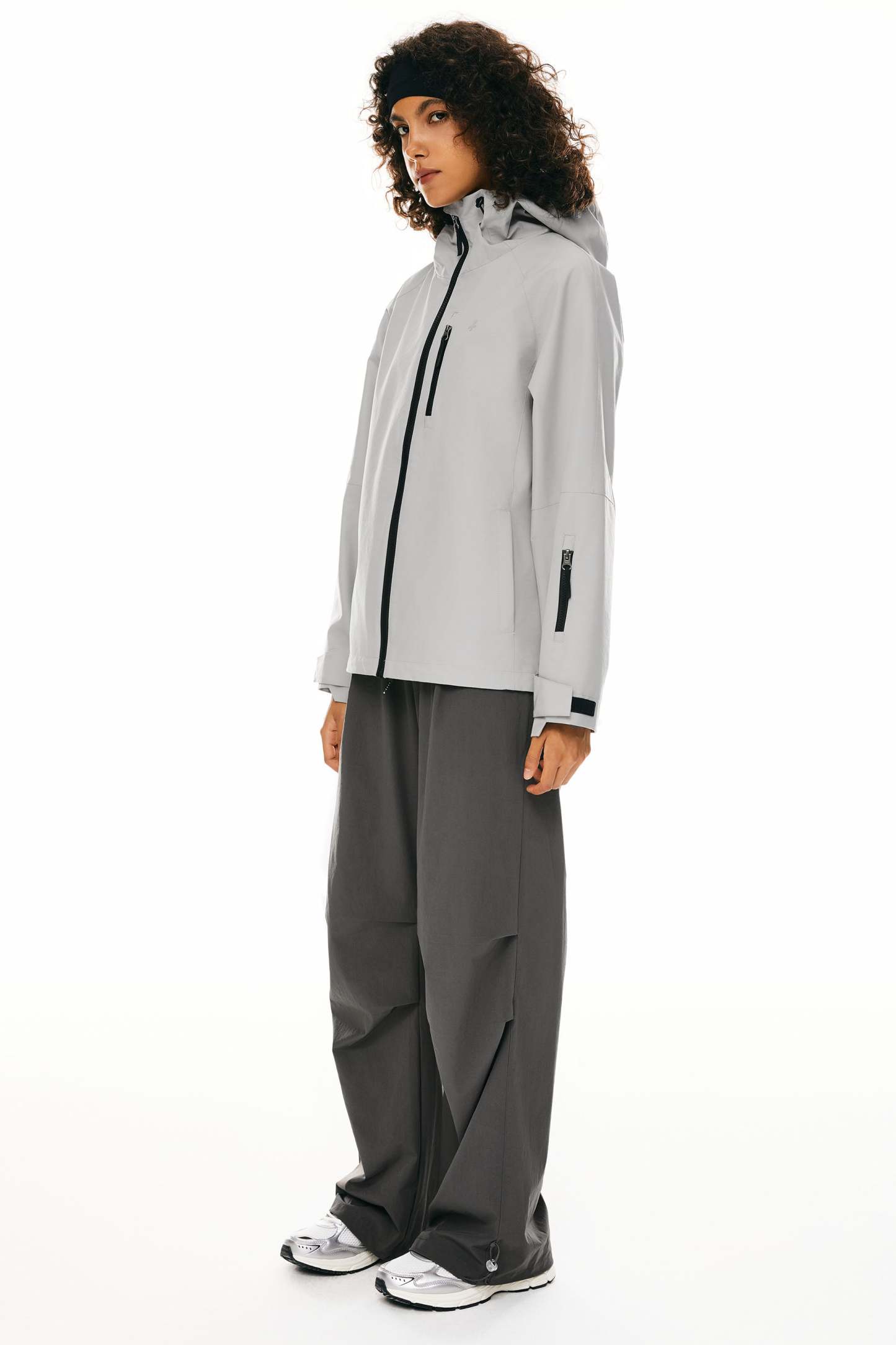 Zip Up Rain Jacket Lightweight Hooded Windbreaker