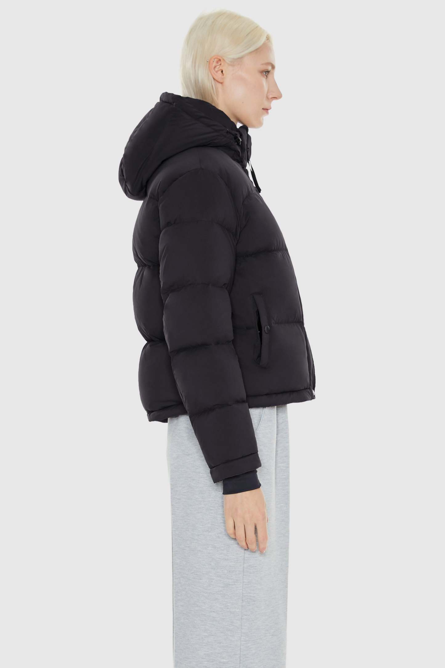 Aurora Cropped Thermal Down Puffer Jacket