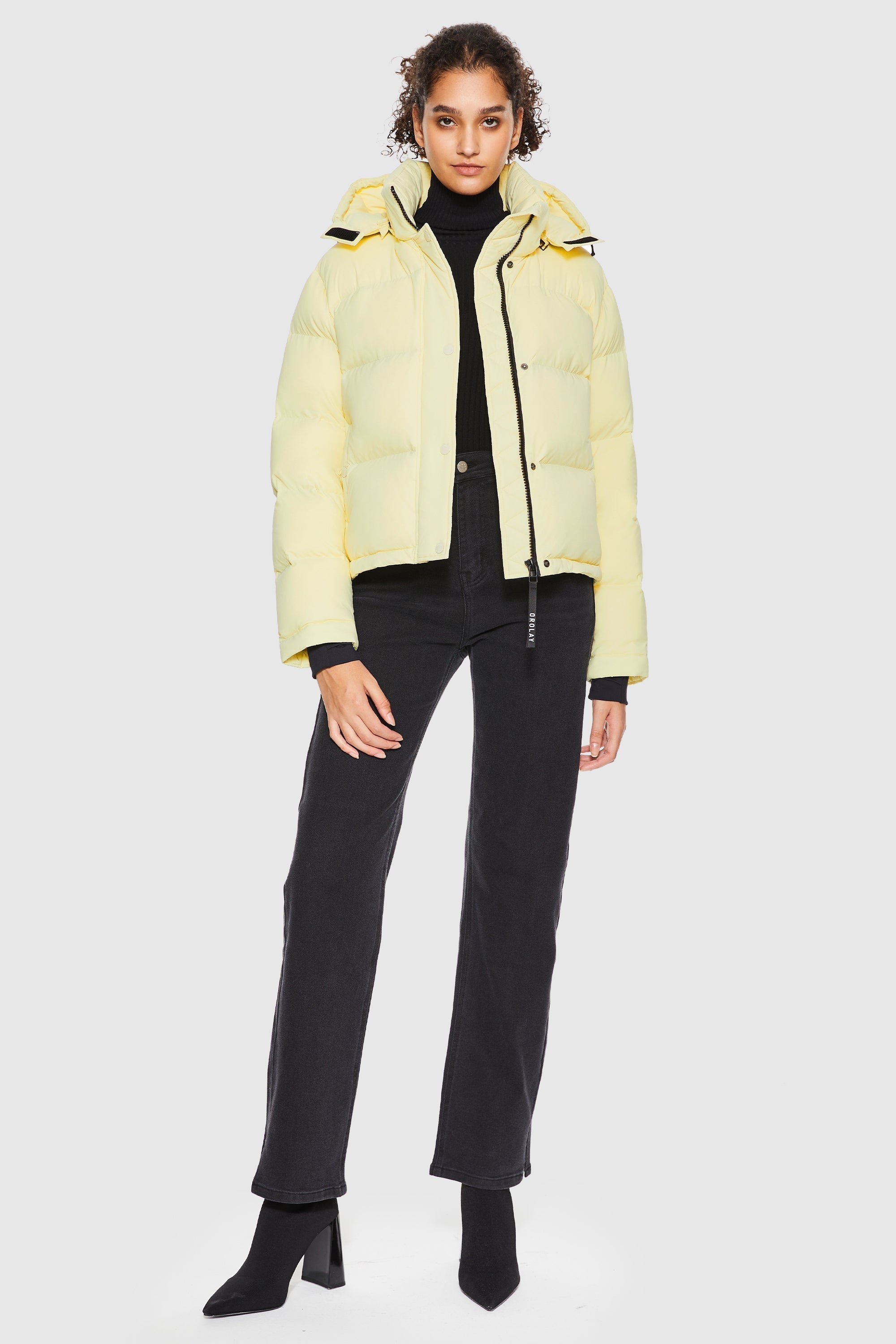 Aurora Cropped Thermal Down Puffer Jacket