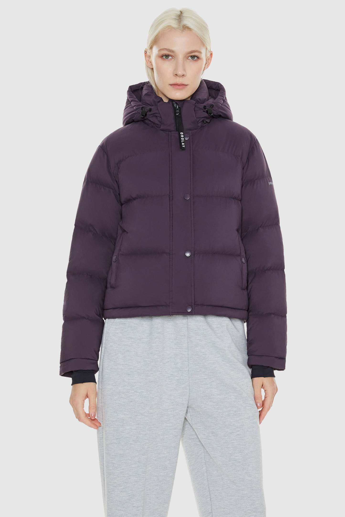 Aurora Cropped Thermal Down Puffer Jacket