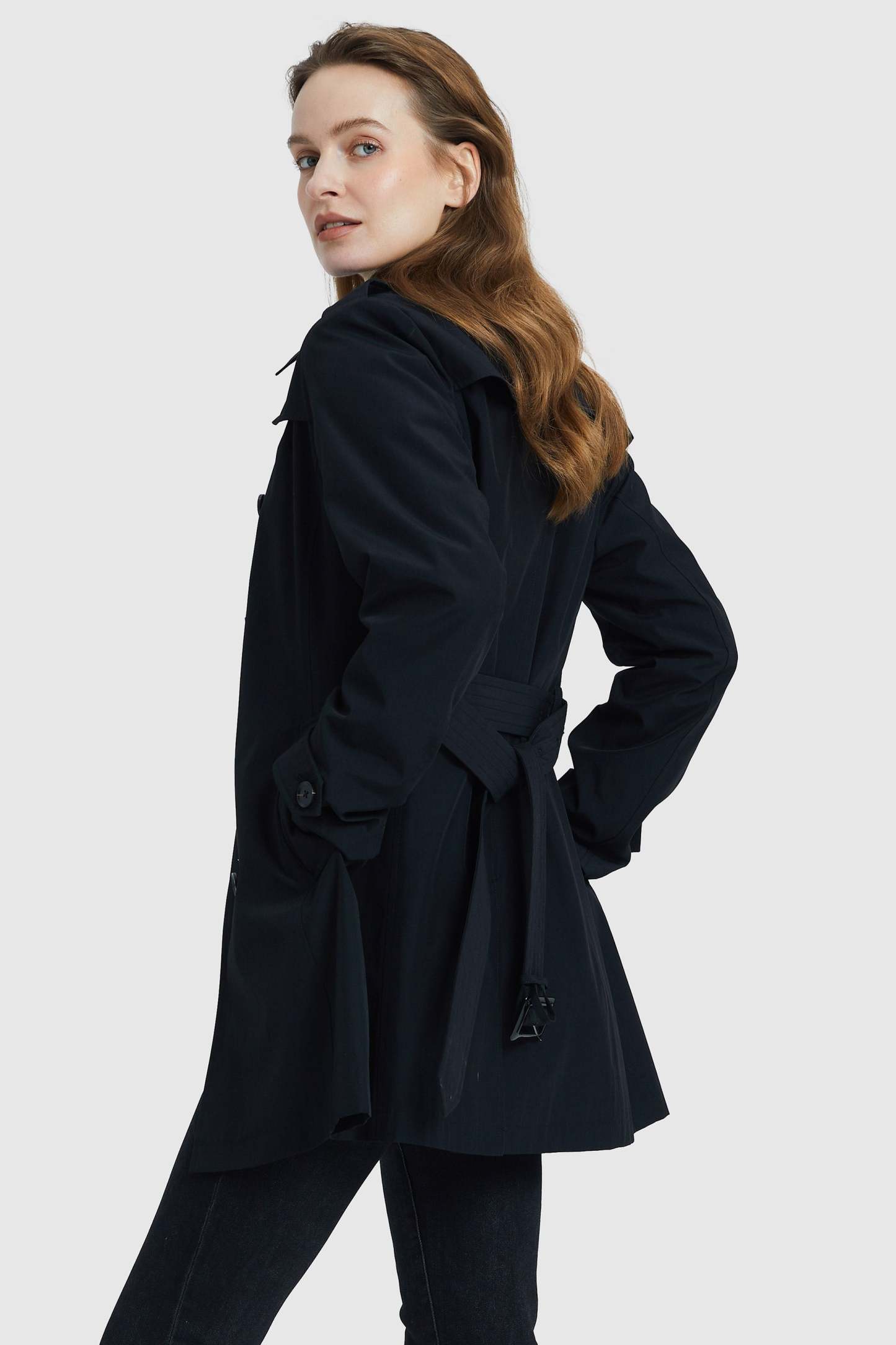 Classic Windproof Belted Hudson Trench