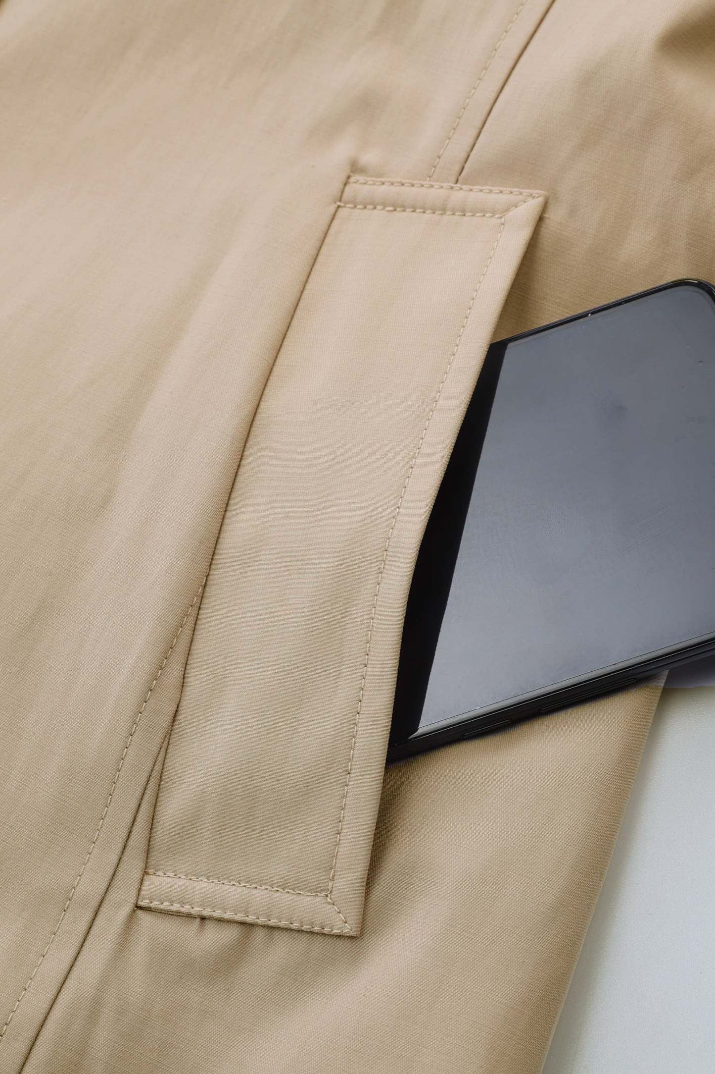 Classic Windproof Belted Hudson Trench