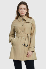 Classic Windproof Belted Hudson Trench