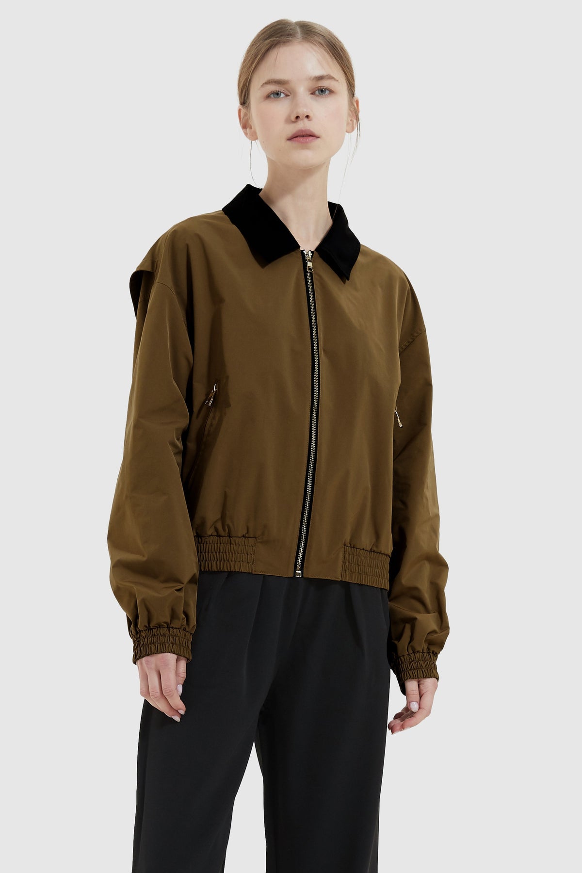 Collared Bomber Jacket