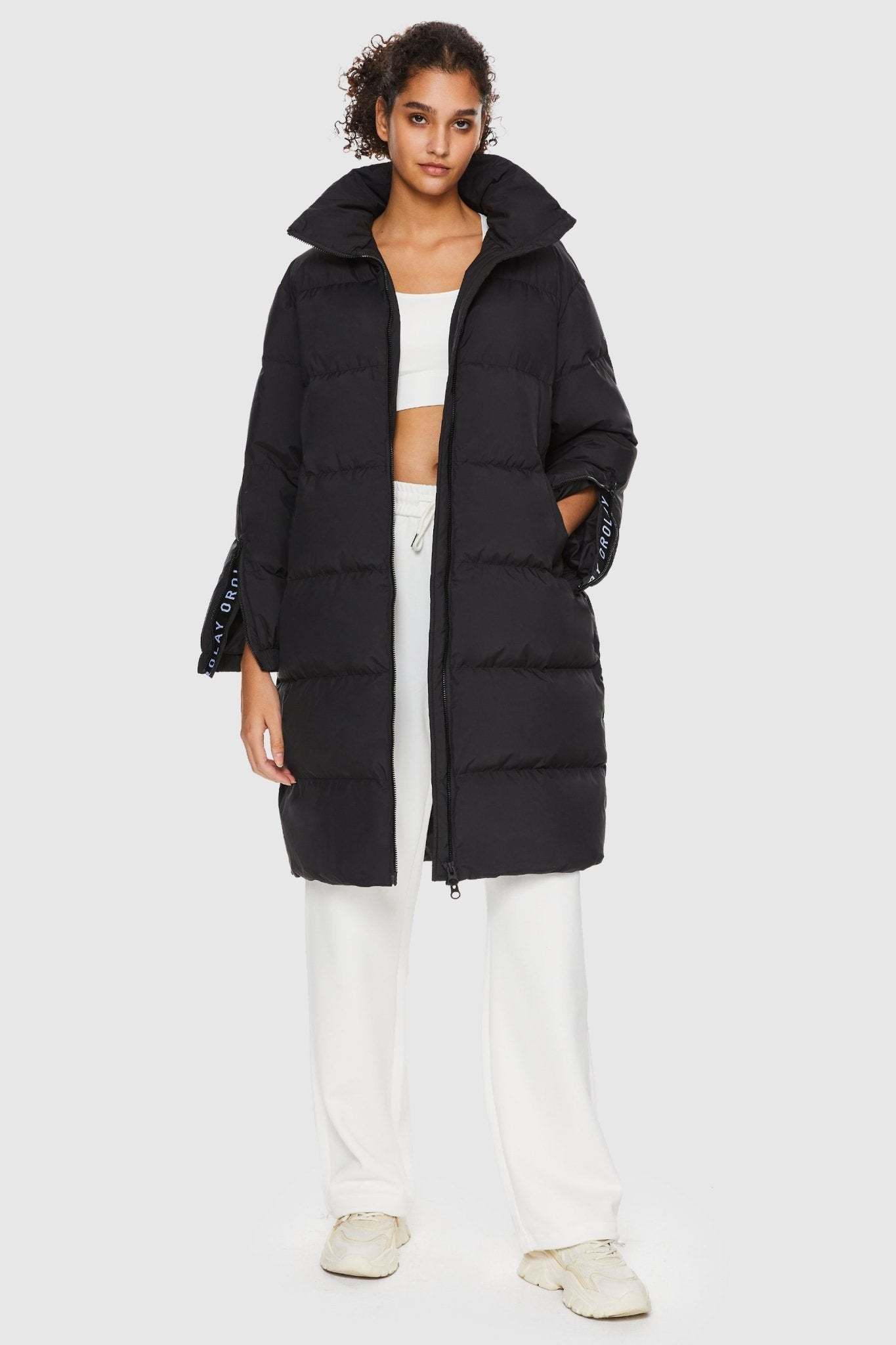 High Collar Long-sleeve Down Puffer Jacket