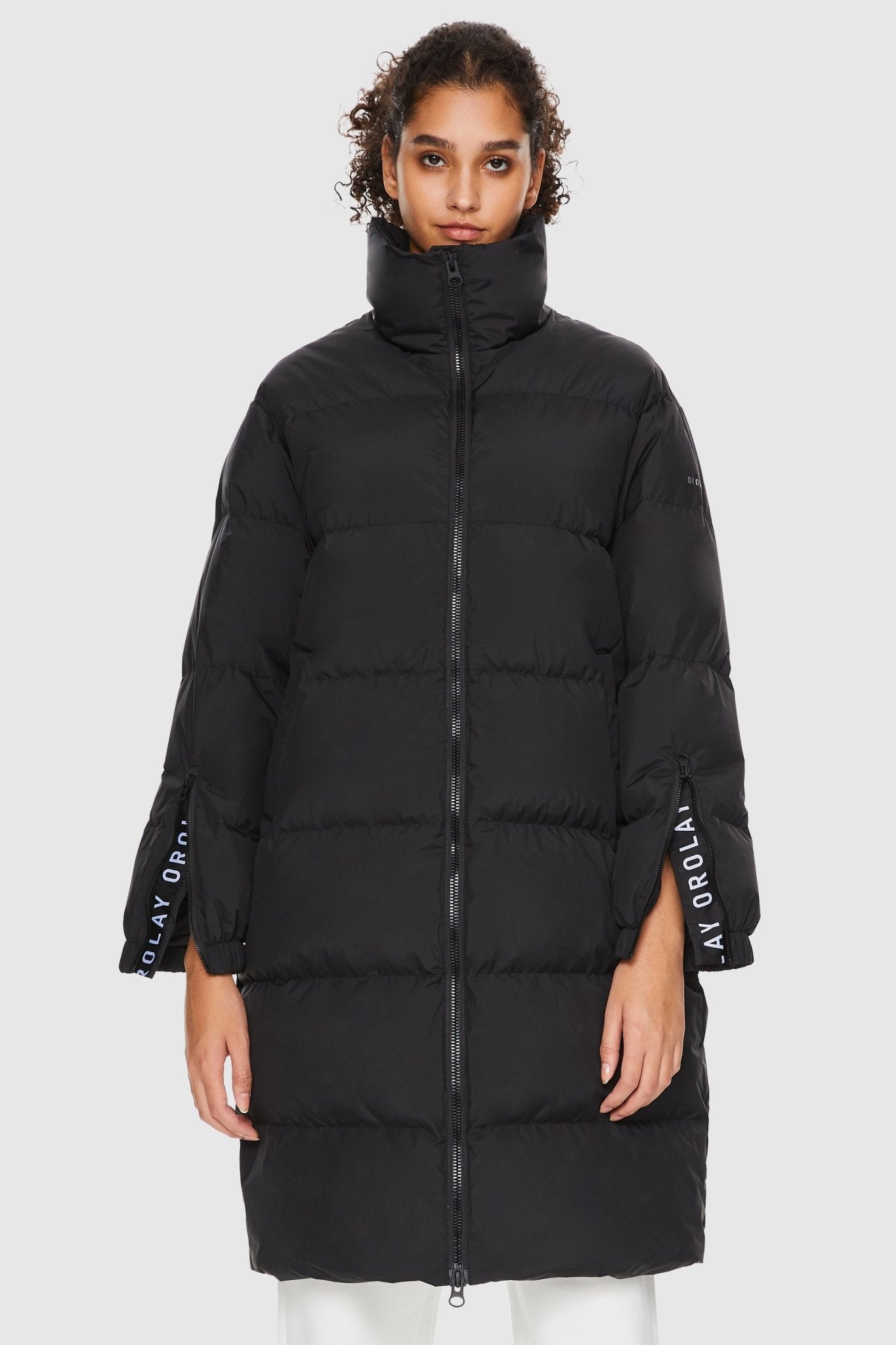 High Collar Long-sleeve Down Puffer Jacket