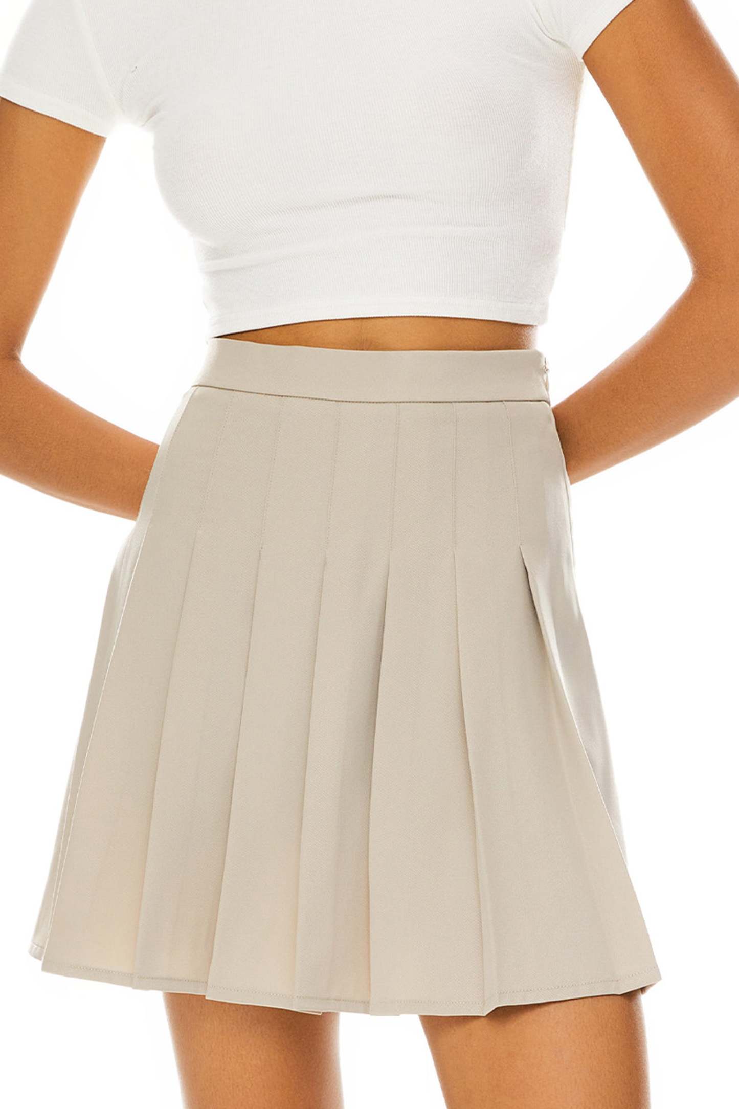 High Waisted Skirts A Line Pleated Skirt