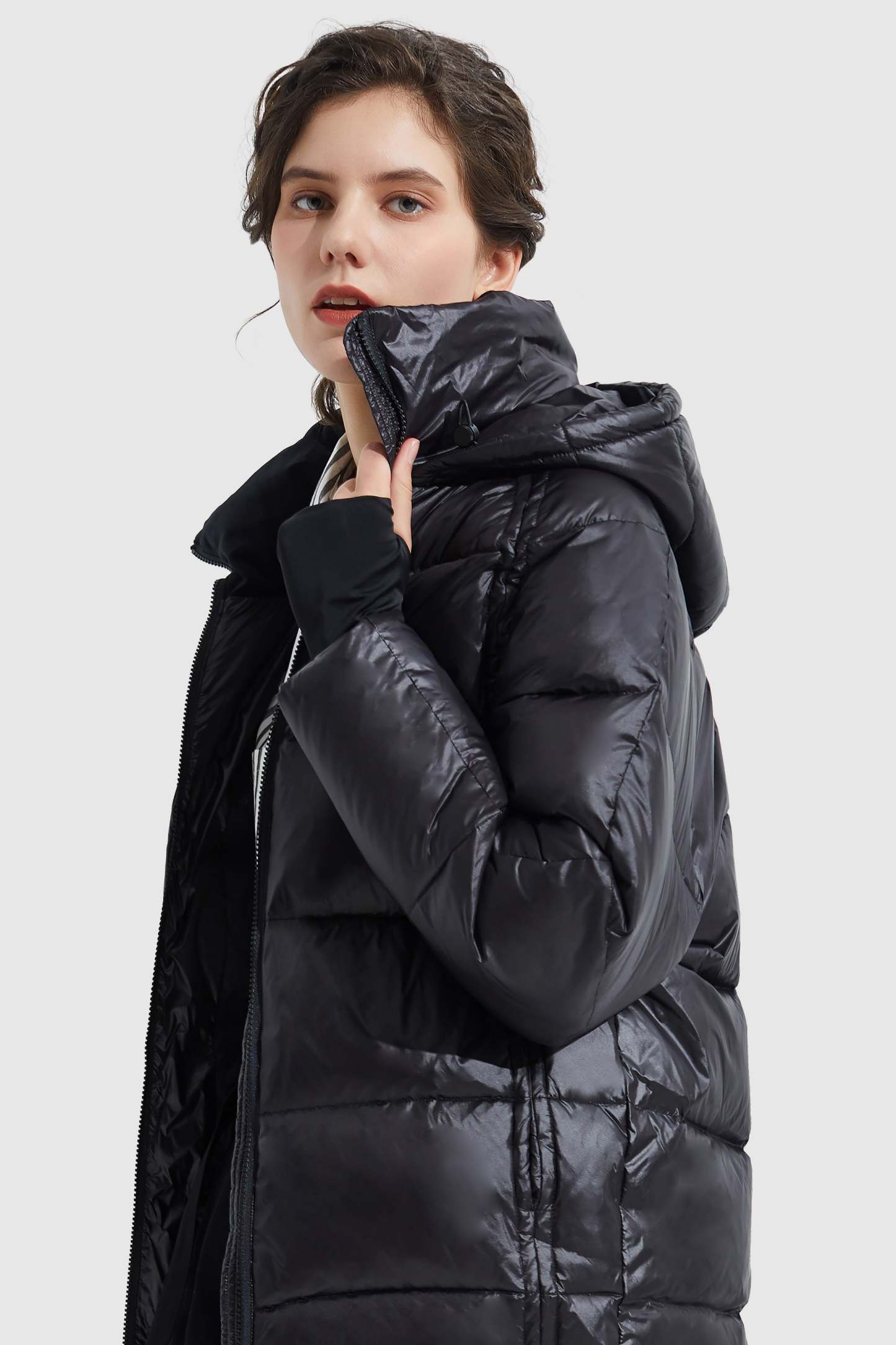 Light Cropped Bubble Puffer Down Jacket