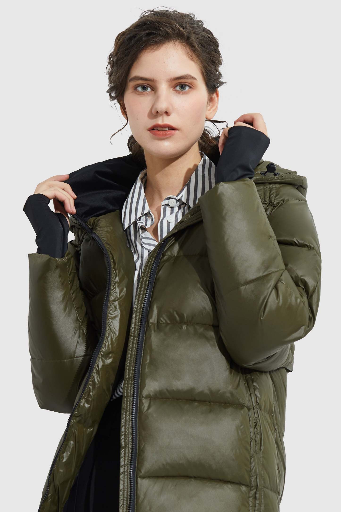 Light Cropped Bubble Puffer Down Jacket