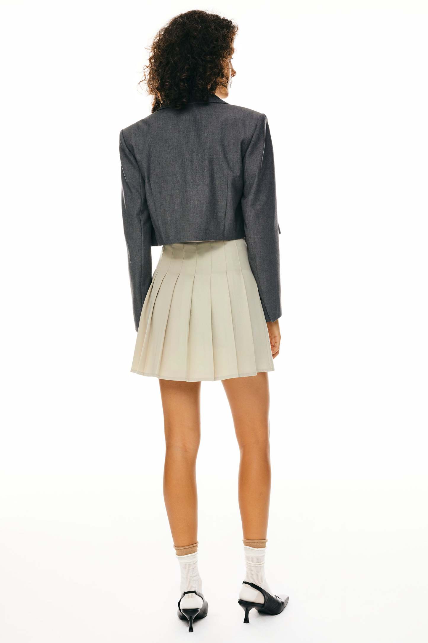 Long Sleeve Cropped Blazer Casual Business