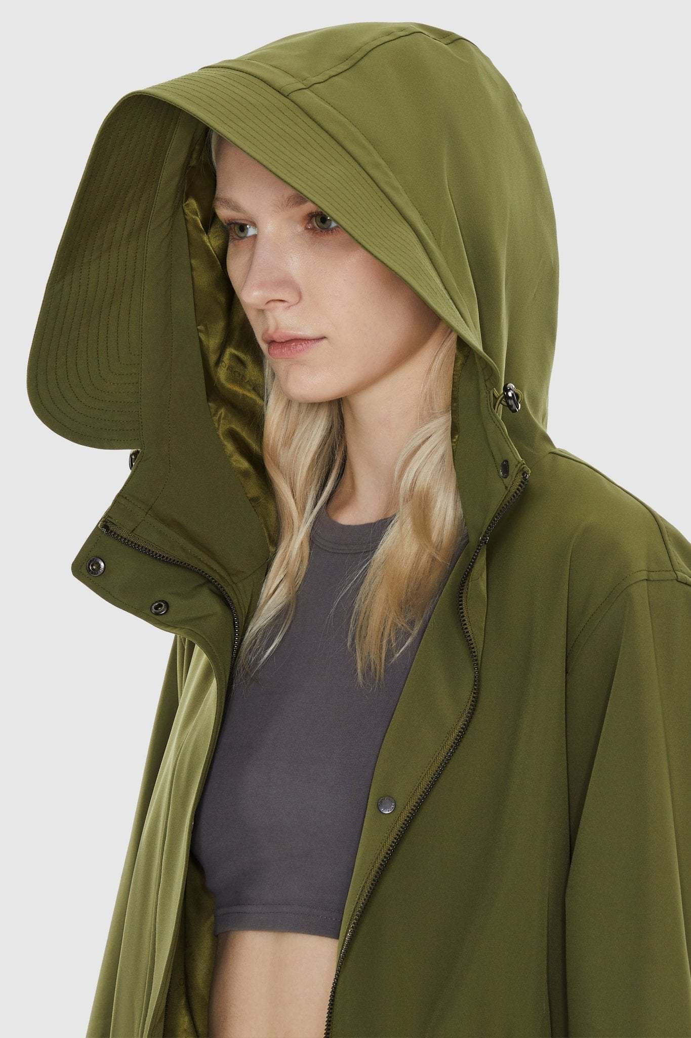 Military Anorak Jacket Zip-Up Windbreaker Active Hooded