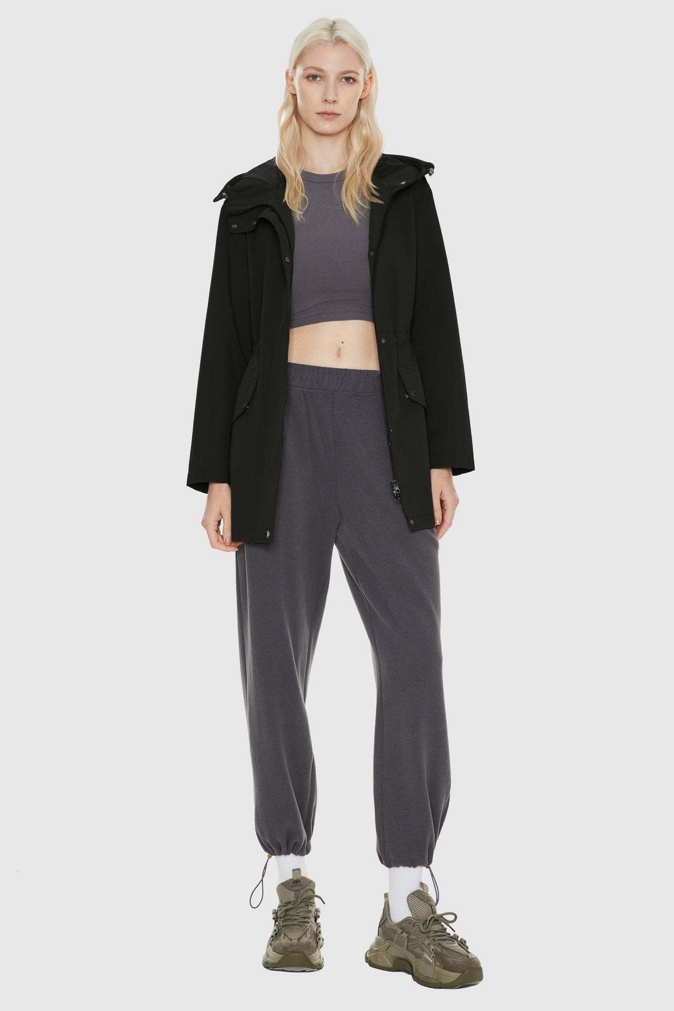 Military Anorak Jacket Zip-Up Windbreaker Active Hooded