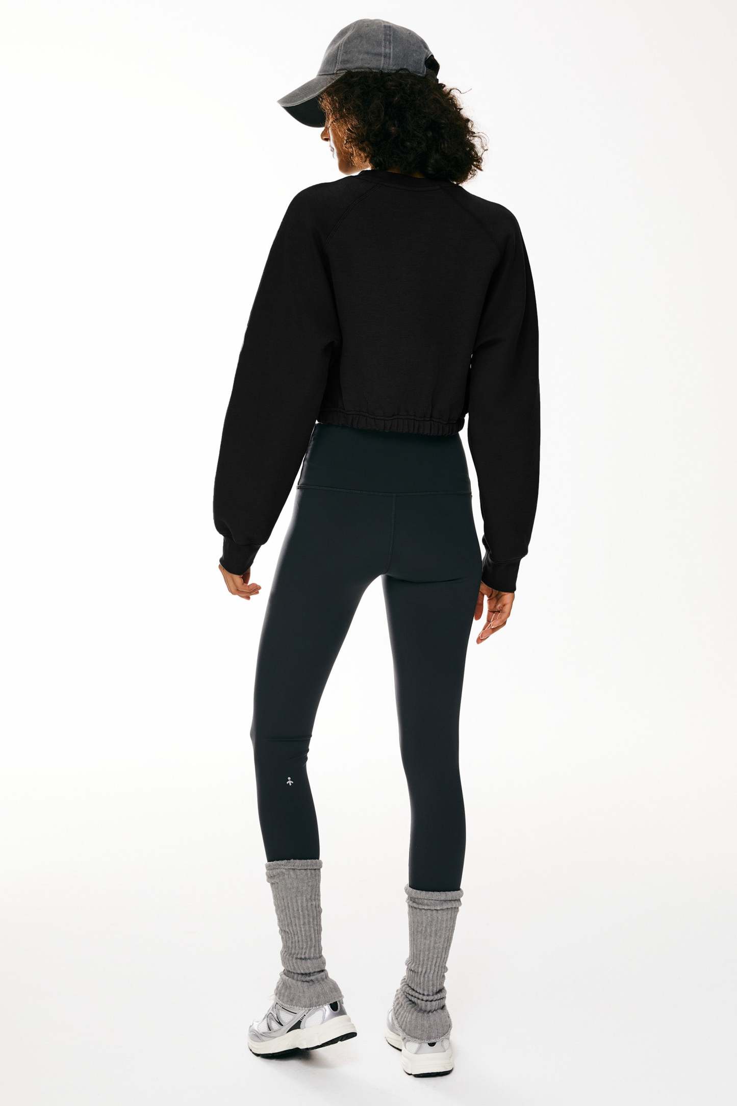 Oversized Cropped Sweatshirt Long Sleeve