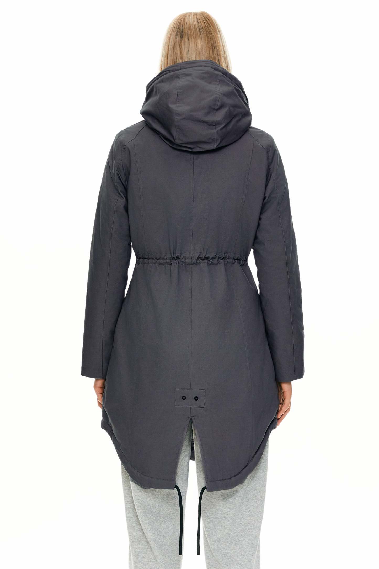 Fleece-Lined Hooded Parka Jacket with Pockets