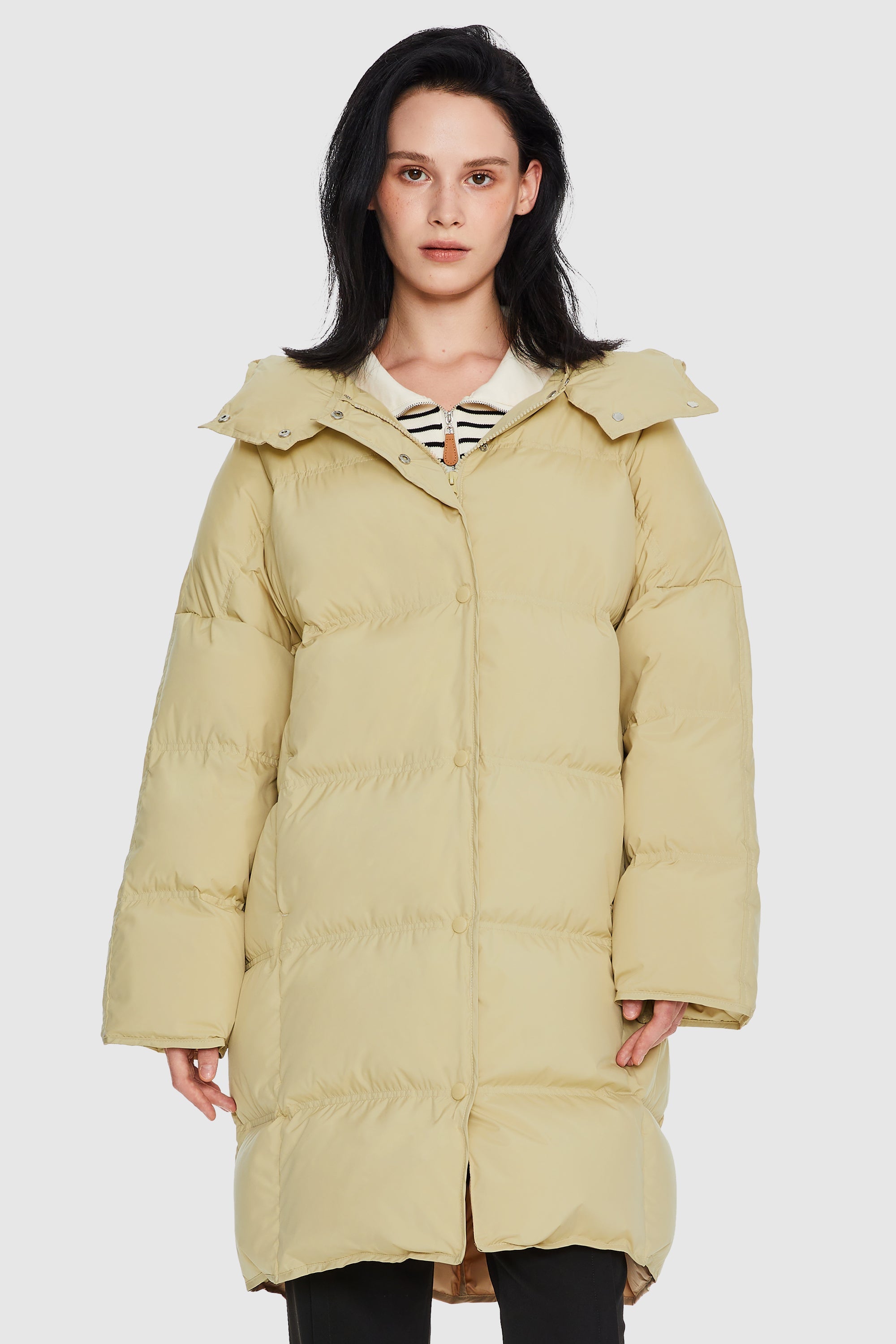 Puffy Puffer Down Jacket with Detachable Hood