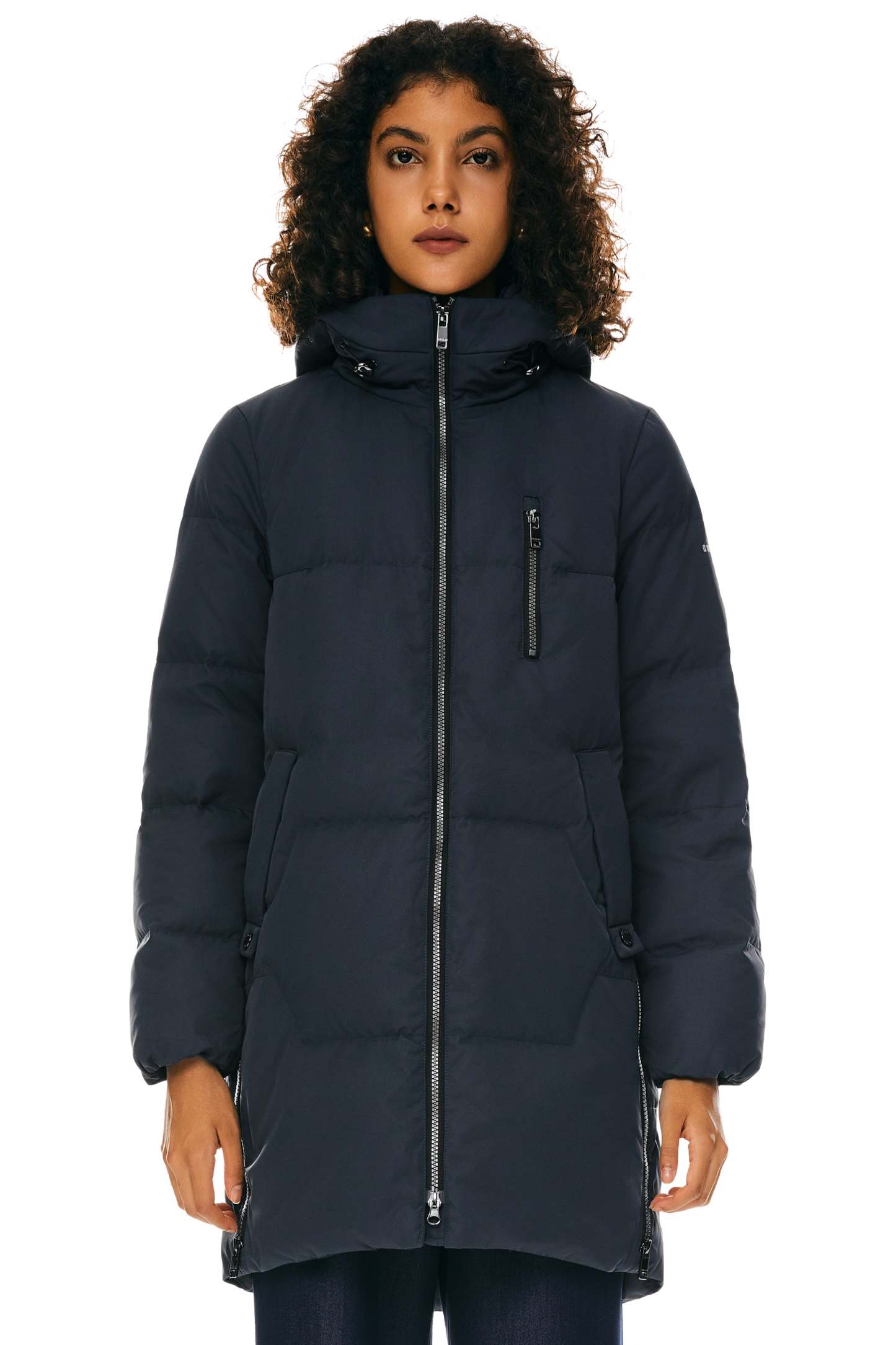 Two-Way Zipper Hooded Down Puffer Jacket