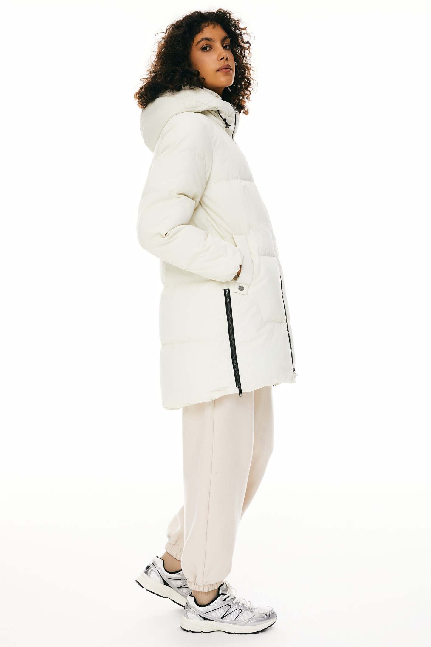 Two-Way Zipper Hooded Down Puffer Jacket