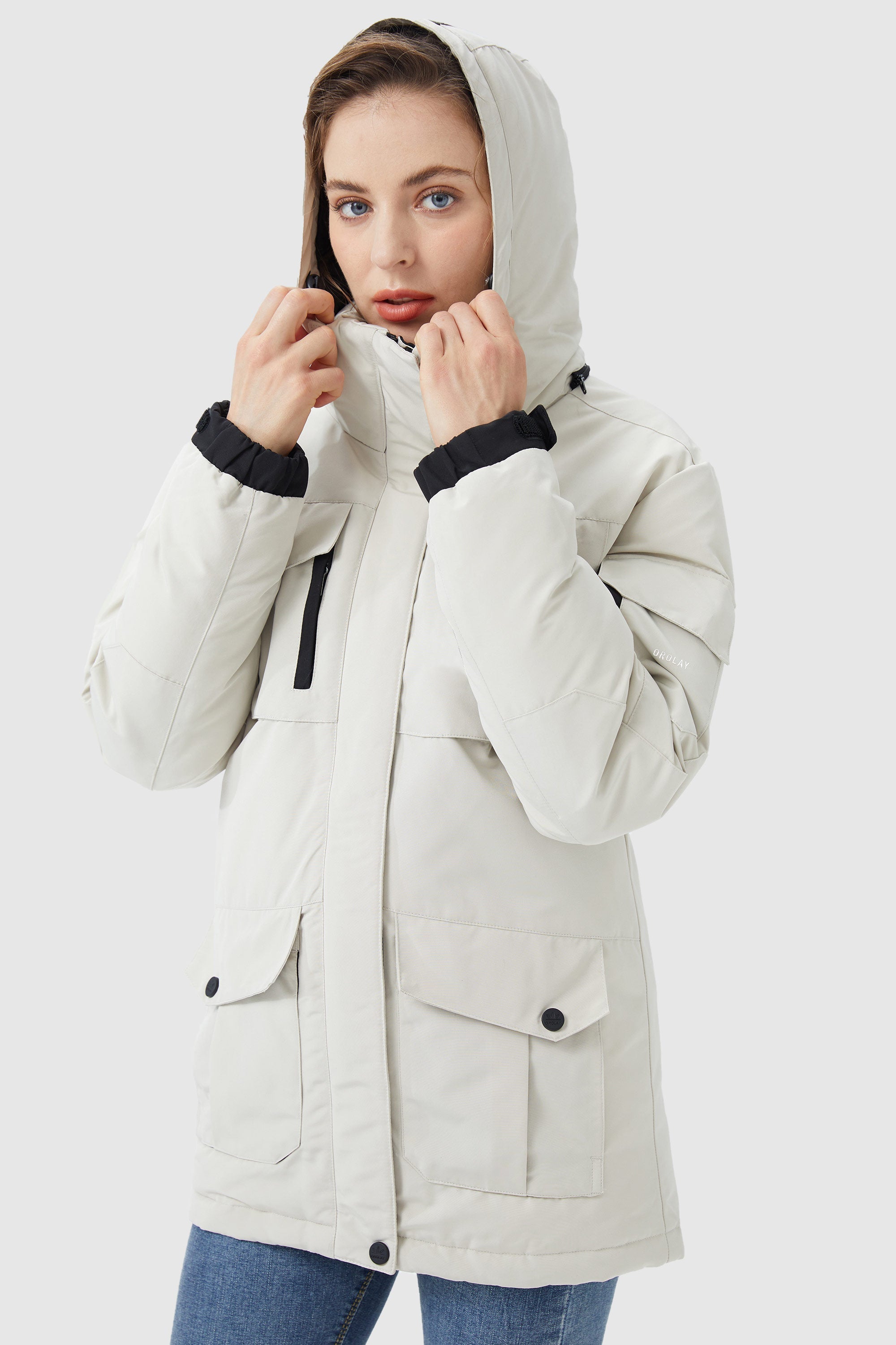 Warm Multiple Pockets Parka Down Jacket