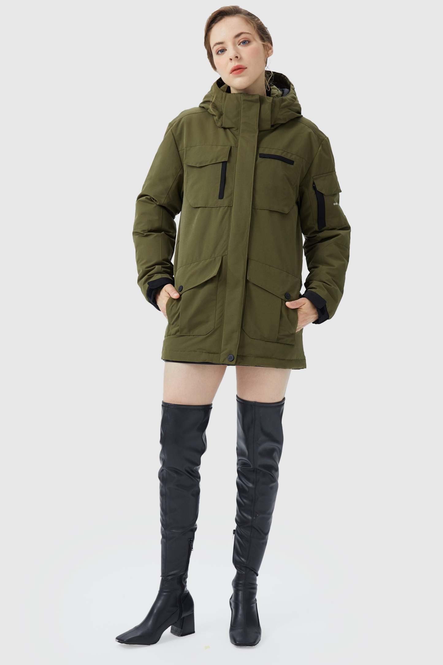 Warm Multiple Pockets Parka Down Jacket
