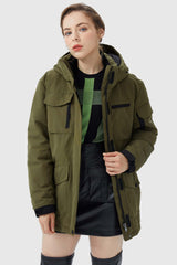 Warm Multiple Pockets Parka Down Jacket