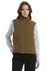 Cropped Down Puffer Vest Zip Up Lightweight