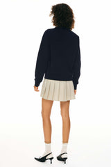 Long Sleeve Polo Sweatshirt Half Zip