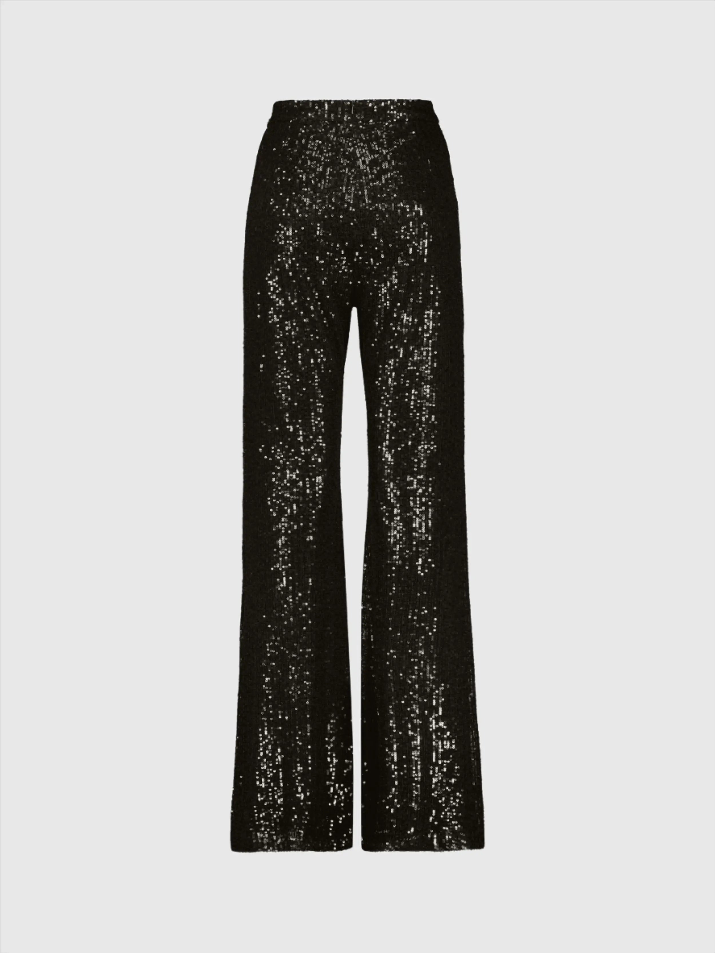 Black Sequin Flare Evening Pants - FINAL SALE