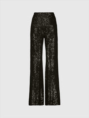 Black Sequin Flare Evening Pants - FINAL SALE