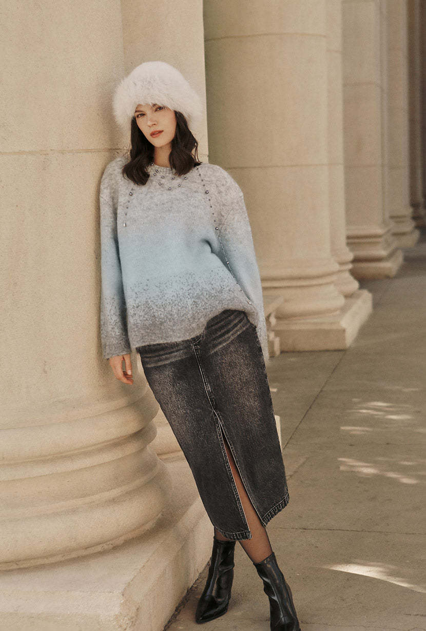 Dale Mohair Sweater - Blue