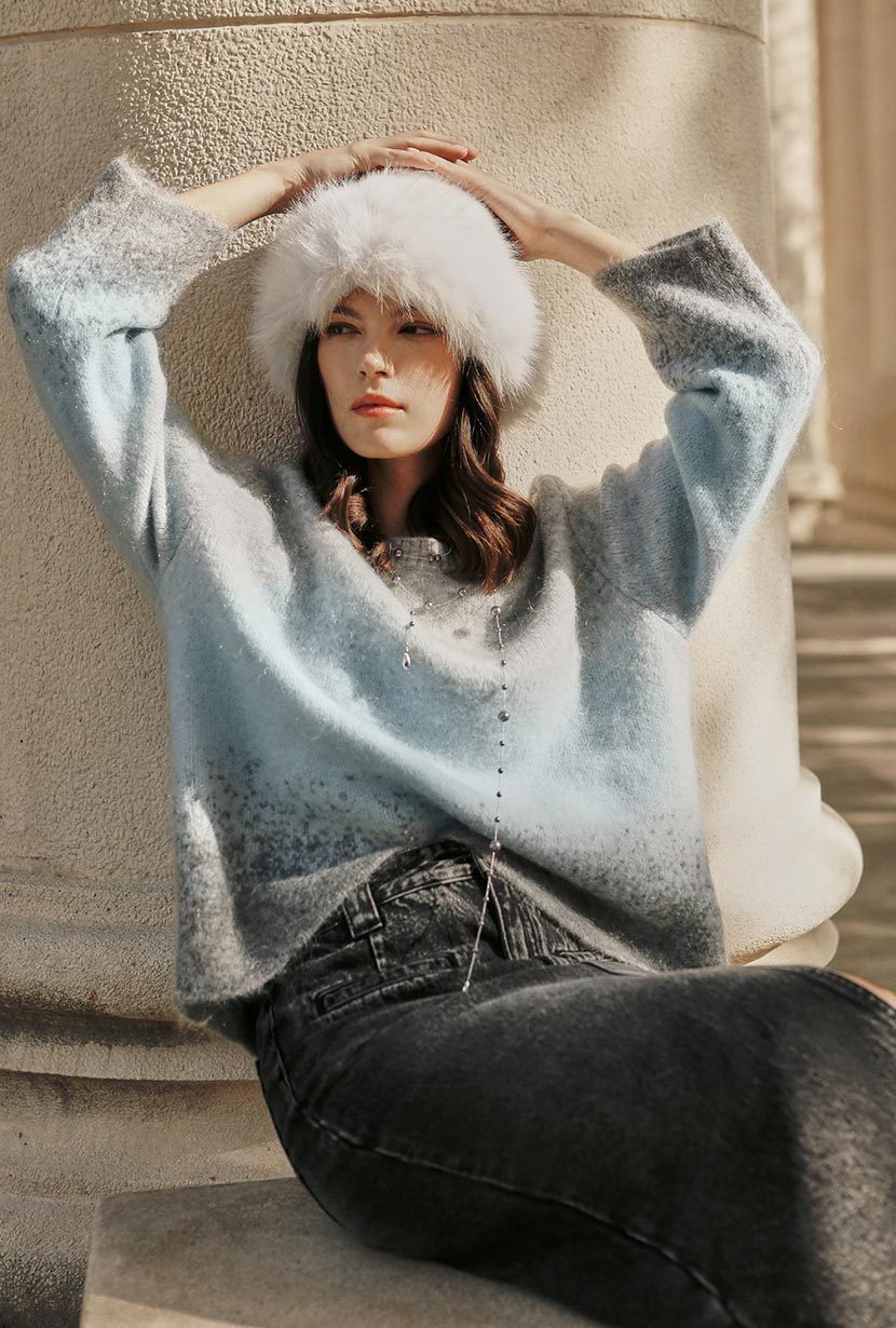 Dale Mohair Sweater - Blue