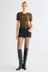 Short-Sleeve Padded Knit Crew T-Shirt