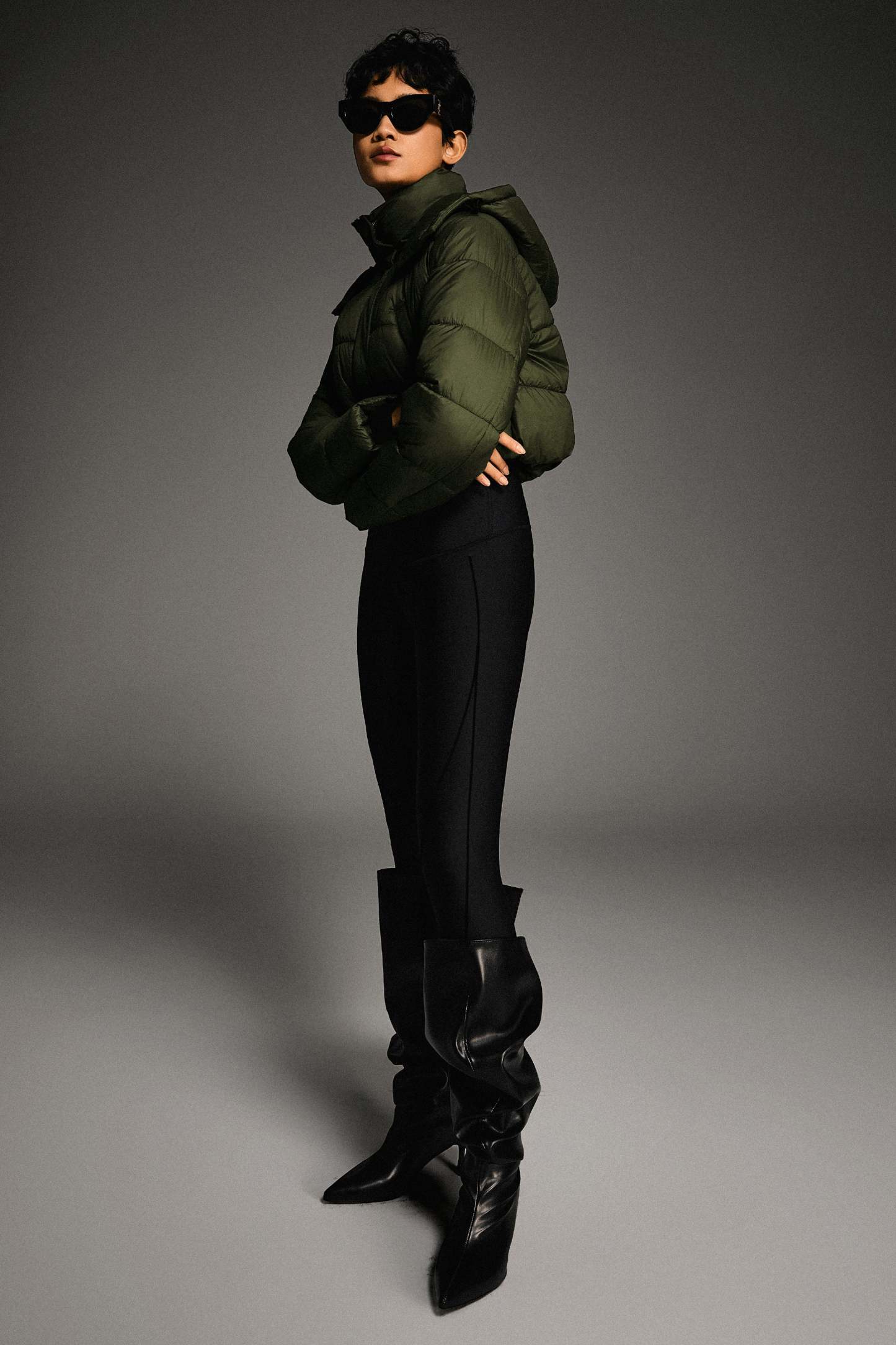 Urban Essential Cropped Lyrella Puffer Jacket