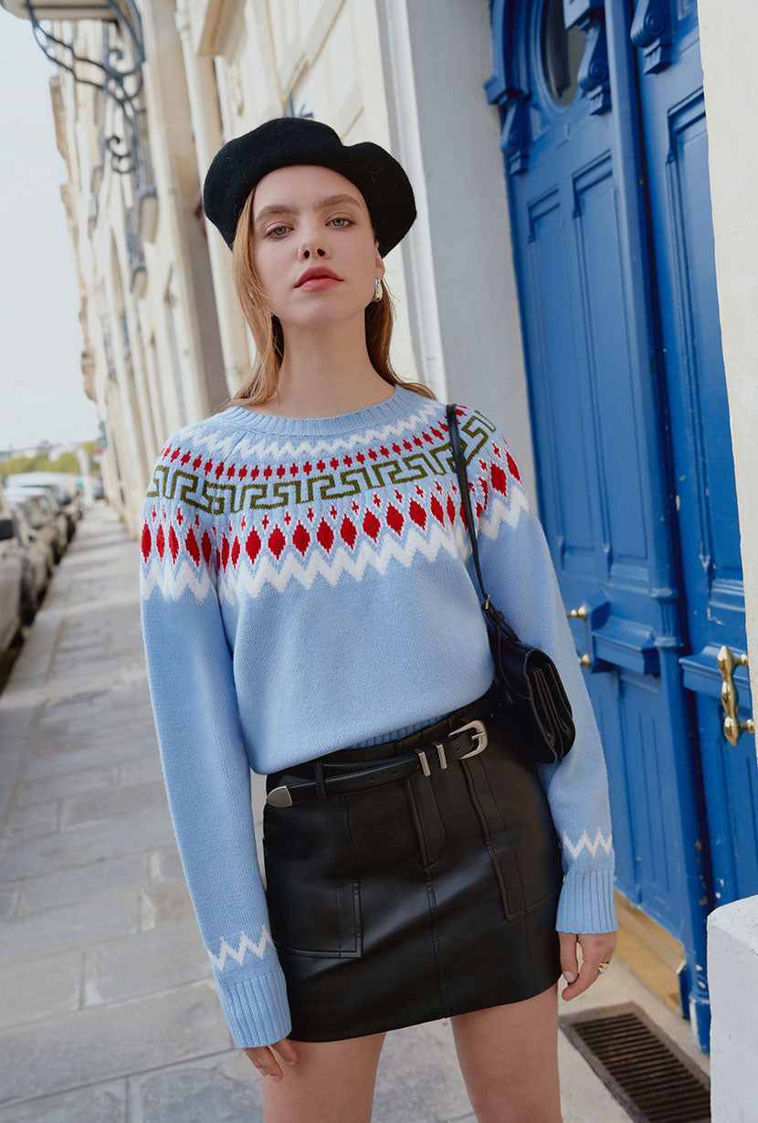 Viola Vegan Leather Belt with Chunky Buckle