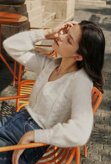 Carissa Mohair Cardigan - Ivory