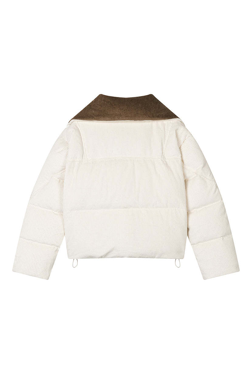 Carter Corduroy Down Jacket - Ivory