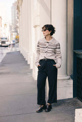 Cohen Fair Isle Wool Cardigan - Beige