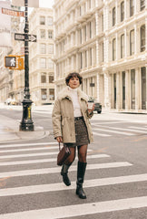 Candice Faux Fur Parka Coat - Sand