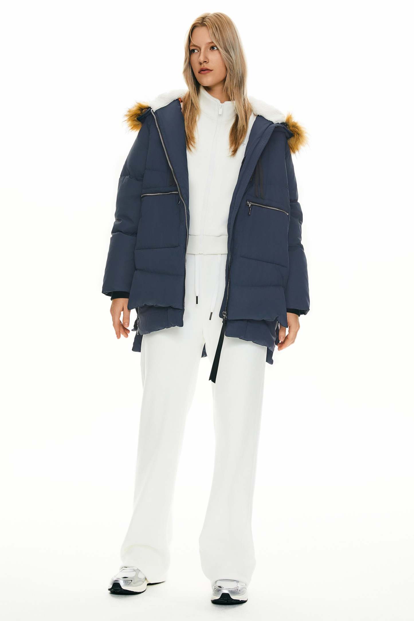 092 Universe® Thickened Down Jacket with Faux Fur Hood